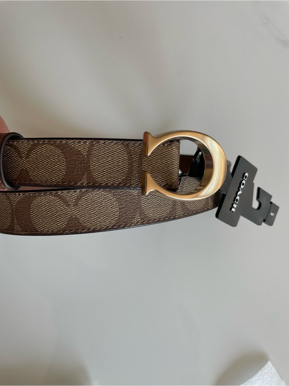 NWT COACH Women’s Belt Brown Logo Size Small